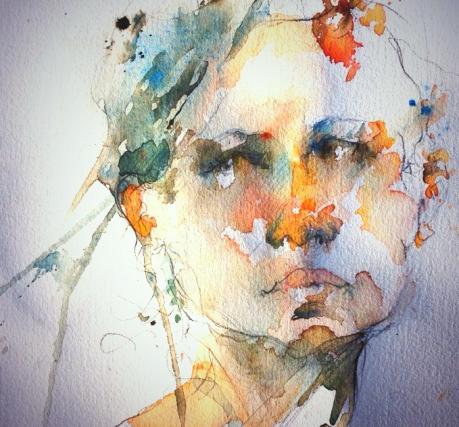 Study of Stella  2014 40x30cm Watercolour